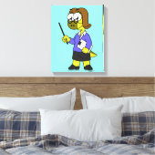 イラストレーション先生。 キャンバスプリント (インサイチュ (寝室))