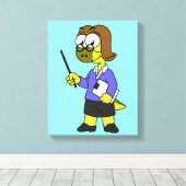 イラストレーション先生。 キャンバスプリント (インサイチュ (ウッドフロア))