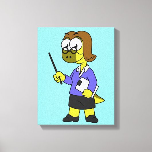 イラストレーション先生。 キャンバスプリント (正面)