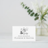 イラストレーション名刺付き配管工 名刺 (スタンド正面)