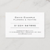 イラストレーション名刺付き配管工 名刺 (裏面)