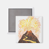 イラストレーション噴火 マグネット (正面/裏面)