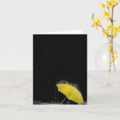 イラストレーション失ったイエローアンブレラ カード (黄色い花)