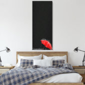 イラストレーション失ったレッドアンブレラ キャンバスプリント (インサイチュ (寝室))