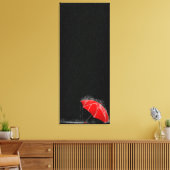 イラストレーション失ったレッドアンブレラ キャンバスプリント (インサイチュ (リビング))