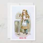 イラストレーション子供部屋アリス – Drink Me ノートカード (正面)