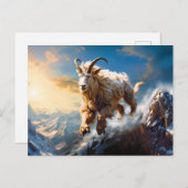 イラストレーション山羊座〔占星術の〕十二宮図標識 ポストカード (正面/裏面)