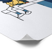 イラストレーション帽をかぶった女性 ポスター (角)