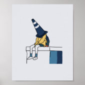 イラストレーション帽をかぶった女性 ポスター (正面)