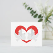 イラストレーション平和はハート ポストカード (スタンド正面)