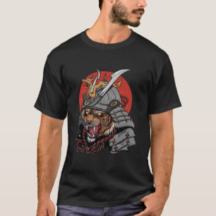 イラストレーション日本の芸術虎の侍 Tシャツ