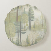 イラストレーション松のモダンスタイル ラウンドクッション (裏面)