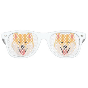 イラストレーション柴犬 レトロサングラス