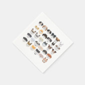 イラストレーション犬の呼吸器セット スタンダードカクテルナプキン (角)