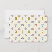 イラストレーション生まれたばかりの表示ベビーシャワー サンキューカード (裏面)