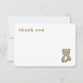 イラストレーション生まれたばかりの表示ベビーシャワー サンキューカード (正面)