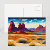 イラストレーション砂漠風景 ポストカード (正面/裏面)