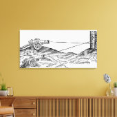 イラストレーション砲 キャンバスプリント (インサイチュ (リビング))