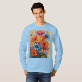 イラストレーション絵を描の色は明るい Tシャツ (正面フル)