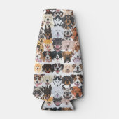 イラストレーション継ぎ目のないパターンhappy dogs ボトルクーラー (正面)