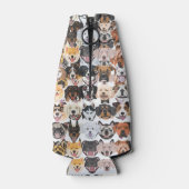 イラストレーション継ぎ目のないパターンhappy dogs ボトルクーラー (裏面)