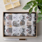 イラストレーション継ぎ目のないパターンhappy dogs 薄葉紙 (ギフト)