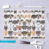 イラストレーション継ぎ目のないパターンhappy dogs 薄葉紙 (クラフト)