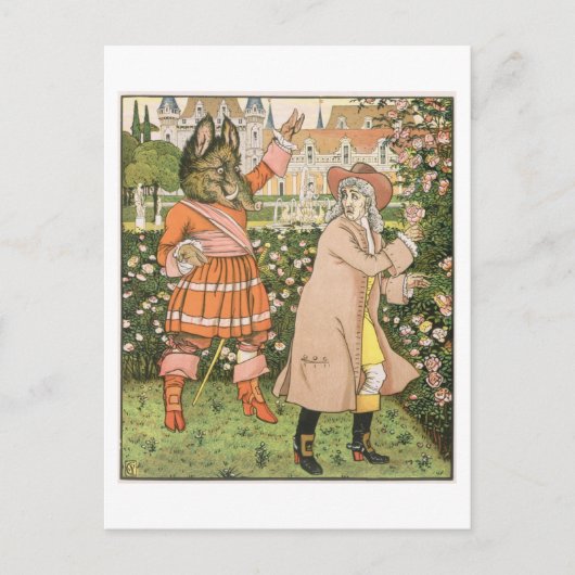 イラストレーション美しいと獣からの， 1901 (colo) ポストカード (正面)