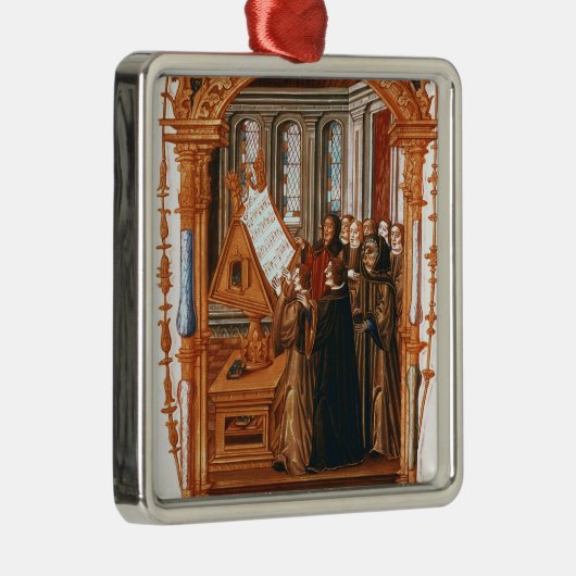 イラストレーション聖歌隊の歌うことを描写します メタルオーナメント (右)
