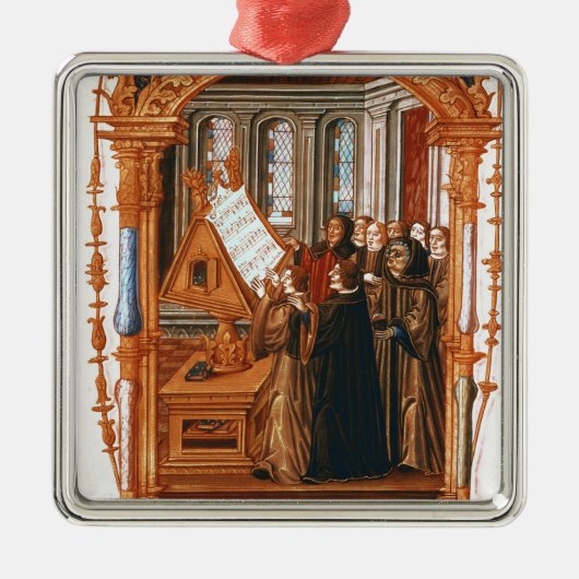 イラストレーション聖歌隊の歌うことを描写します メタルオーナメント (正面)