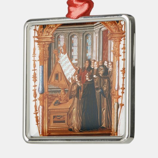 イラストレーション聖歌隊の歌うことを描写します メタルオーナメント (左)