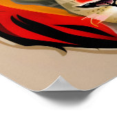 イラストレーション顔 ポスター (角)