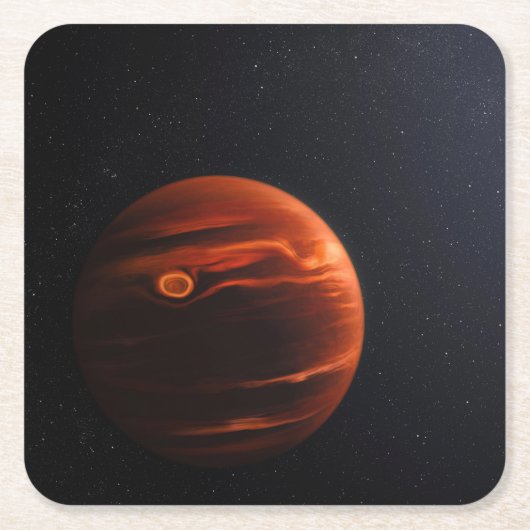 イラストレーション・オブ・エクソプラネットVhs 1256 Bとその星 スクエアペーパーコースター (正面)