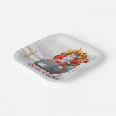 イラストレーション・オブ・サンタクランプホリデイ ペーパープレート (傾斜あり)