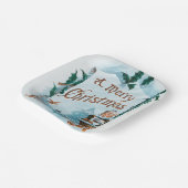 イラストレーション・オブ・サンタクランプホリデイ ペーパープレート (傾斜あり)