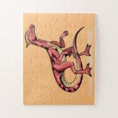 イラストレーション・オブ・ヴェロキラプトル。 ジグソーパズル (縦)