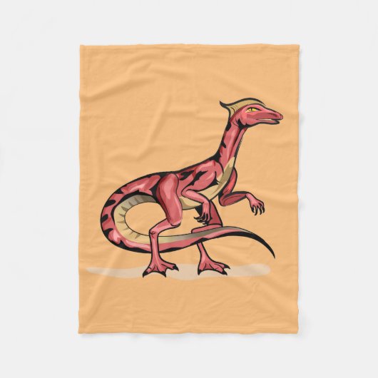 イラストレーション・オブ・ヴェロキラプトル。 フリースブランケット (正面)