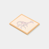 イラストレーション・オブ・ヴェロキラプトル。 ポストイット (アングル)