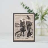 イラストレーション：チャイルドアンティークプライマー ポストカード (スタンド正面)