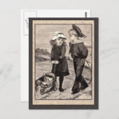 イラストレーション：チャイルドアンティークプライマー ポストカード (正面/裏面)