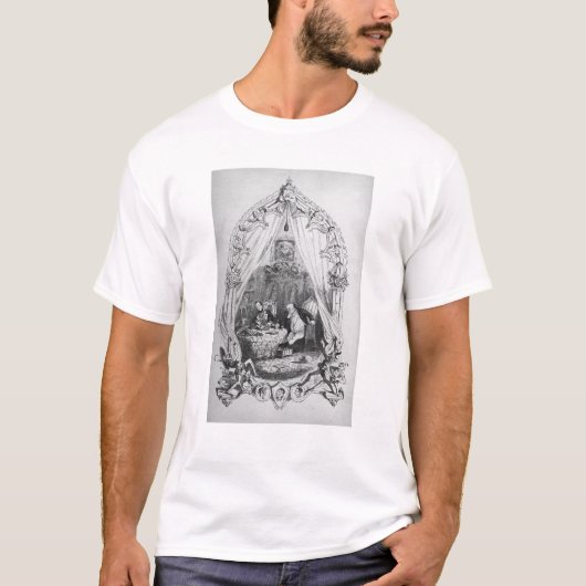 イラストレーション"チャールズ著Pickwickの紙 Tシャツ (正面)