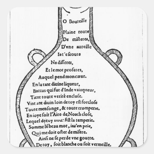 イラストレーション「パンタグルエル」 スクエアシール (正面)