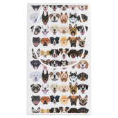 イラストレーション – 多くの笑いとかわいらし犬 スモールペーパーバッグ (裏面)