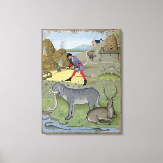 イラストレーション「書」よりシンプル キャンバスプリント (正面)