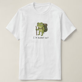 イラストレーション 焼け焦げたカエル 登山デザイン 面白い Tシャツ