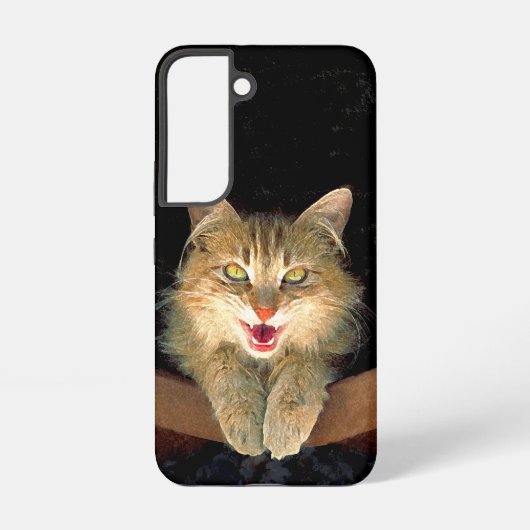 イラストレーション 猫 - かわいいオリジナルキャットアート SAMSUNG GALAXYケース (裏面)