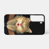 イラストレーション 猫 - かわいいオリジナルキャットアート SAMSUNG GALAXYケース (裏面横)