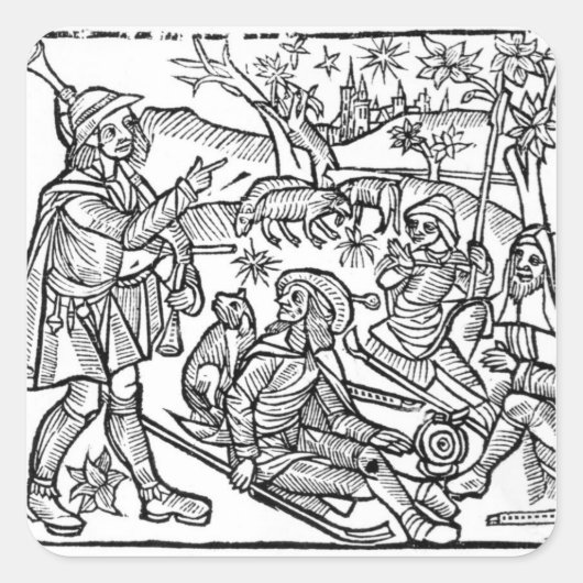 イラストレーション『羊飼いのカレンダル』より スクエアシール (正面)