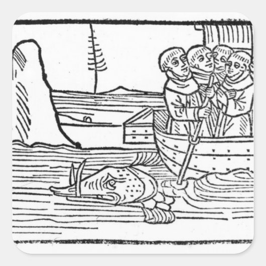 イラストレーション「聖ブレダンの航海」より スクエアシール (正面)