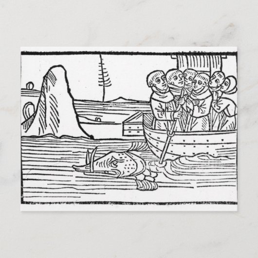 イラストレーション「聖ブレダンの航海」より ポストカード (正面)